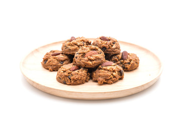 almond cookies on white
