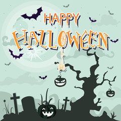 Halloween elements and background