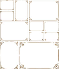 Decorative vintage frames and borders set