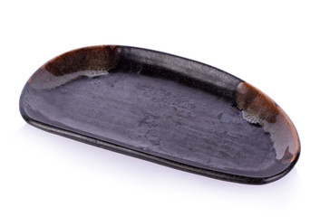 ceramic plate on white background