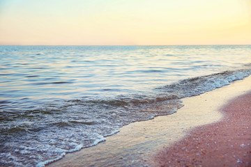 Beautiful sea shore with rocks