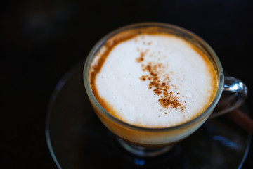 cappuccino with cinnamon