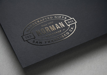 Metallic Foil Stamping Mockup 08