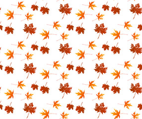 Autumn leaf seamless pattern.