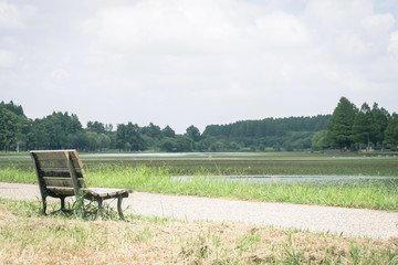 Scenery with the bench / Mizumoto Park
