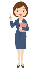 スーツを着た女性　先生