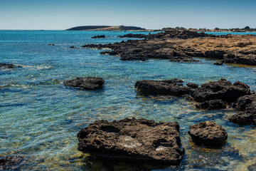 Crete, Greece: beach in Elafonisi or Elafonissi lagoon