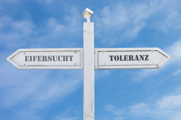 Fototapeta premium Schild 143 - Toleranz
