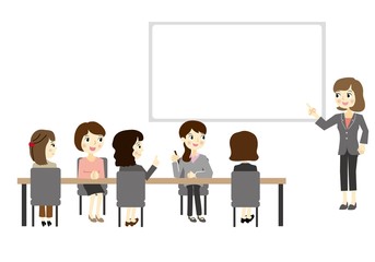 研修・セミナー風景　女性講師
