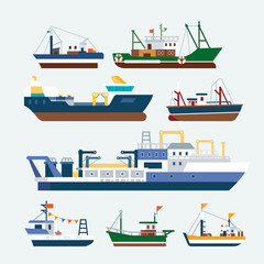 Fishing boats and Ships
