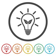 Eco Light Bulb vector icon