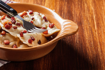 Dumplings with meat or cabbage and mushroom or cheese