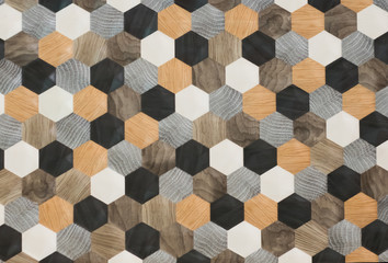 Hexagonal pattern tile wall background