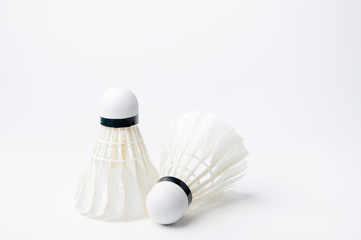 Fototapeta na wymiar Badminton shuttlecock isolated on white background