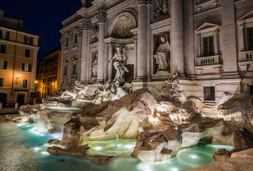 Trevi Fountain by night, Rome, Italy