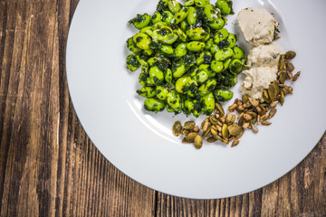 Healthy salad on plate
