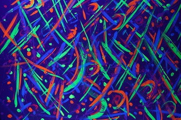 Neon Background Series. Hand Painted Neon Artwork