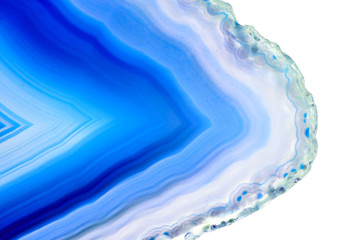Abstrait - tranche d& 39 agate bleue minérale