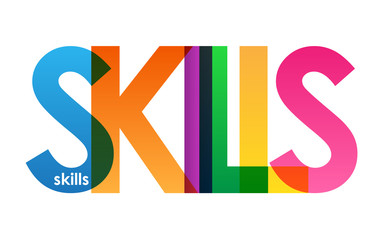 SKILLS Colourful Vector Letters Icon