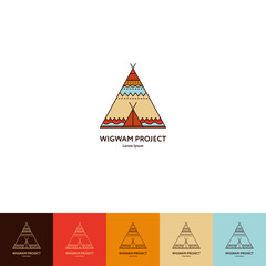 Set of wigwam logo © dimethylorange