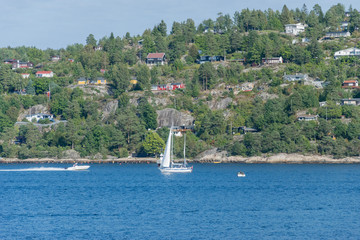 Fototapeta na wymiar Seeseite Richtung Oslo
