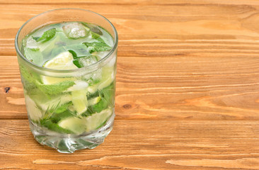 Cocktail mojito on table