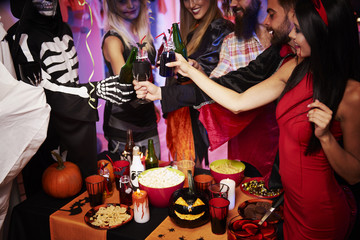 Cheers over the halloween party