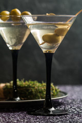 Two glasses of Dry Martini