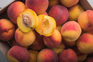 closeup of ripe peach