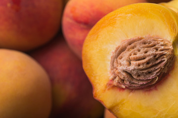 closeup of ripe peach