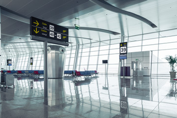 Modern Airport Departure Lounge