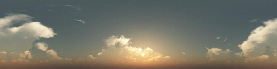Obraz premium 360 degree seamless panorama of clouds on blue sky
