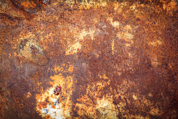 Rusty metal texture or rusty metal background. Grunge retro vintage of rusty metal plate for design with copy space for text or image.
