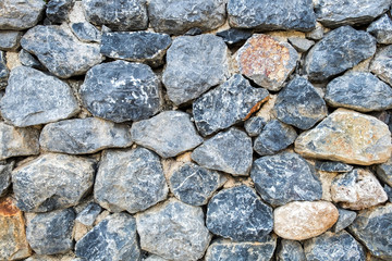 Wall rock boulder grey stacked