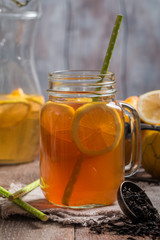 jar of lemon ice tea