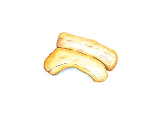 deep-fried breadstick, Patongko, Watercolor