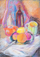 Still life wth tea pot