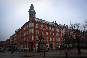 Naklejka premium Kennedy Square in Aalborg, Denmark