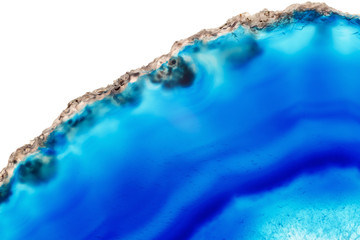 Fond abstrait - minéral de tranche d& 39 agate bleue