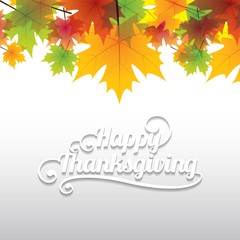 Thanksgiving background and label with floral 