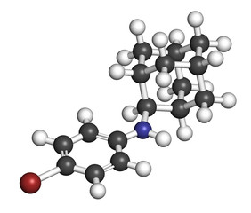 Bromantane asthenia drug molecule. Also used in sports doping. 