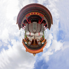 Circle Panorama of Building in Dragon Temple Kammalawat Temple
