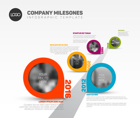 Infographic Timeline Template with pointers