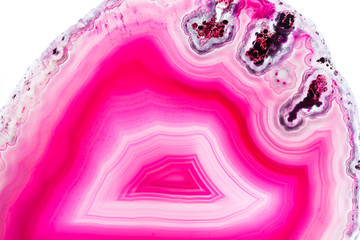 Abstract background - pink agate slice mineral