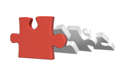 Part of puzzle, supporting falling parts of puzzles