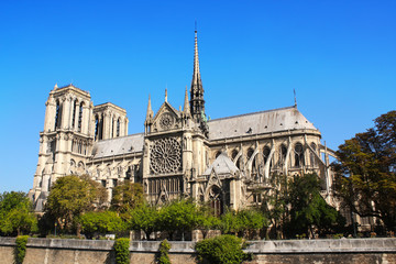 Fototapeta na wymiar Cathedral of Notre Dame de Paris, France