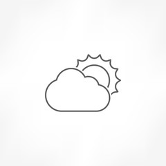 sun cloud icon