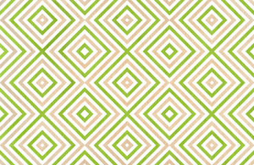 Geometrical pattern in beige and green colors.