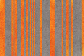 Watercolor orange and grey striped background.