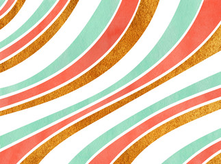 Watercolor striped background.